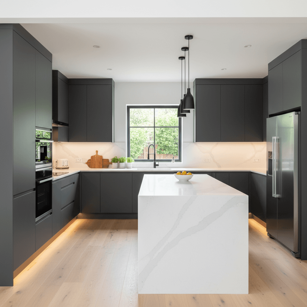 Completed kitchen remodeling project