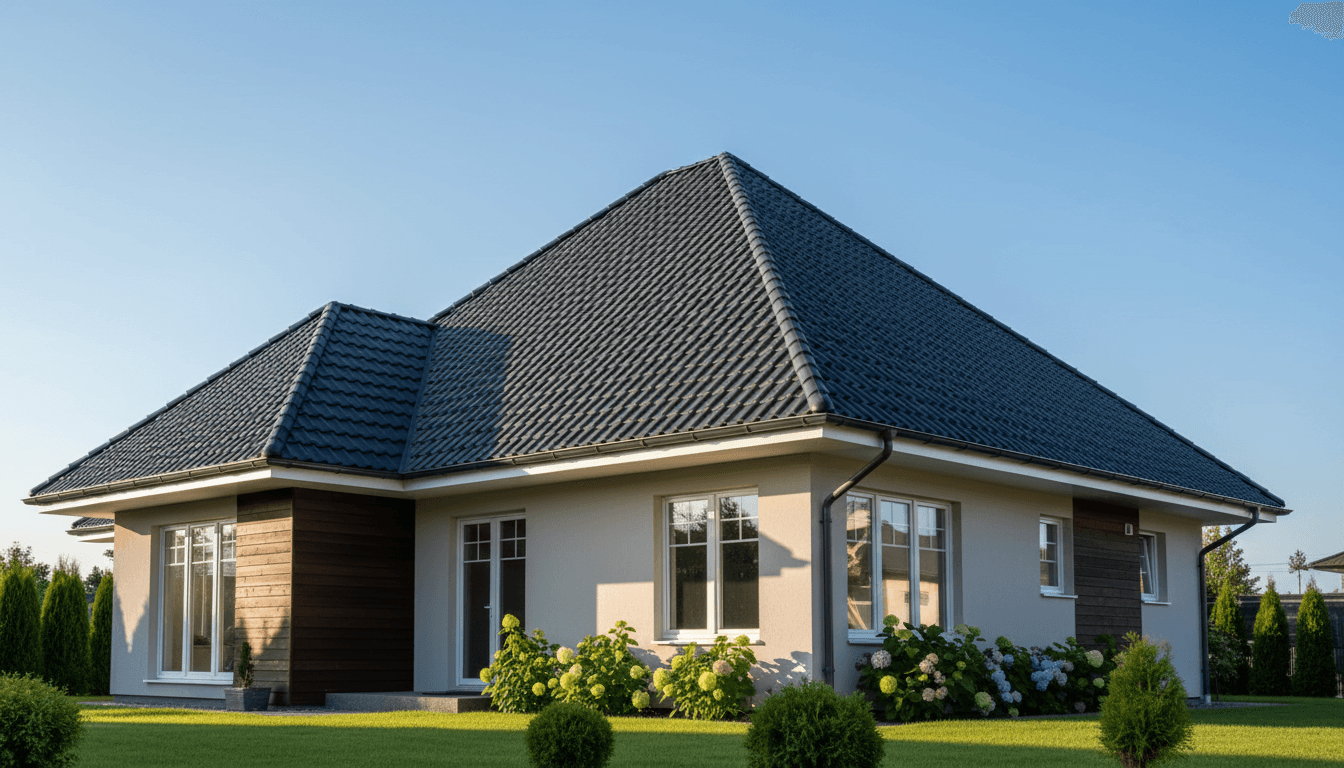 Completed roofing project showing professional installation and quality finish